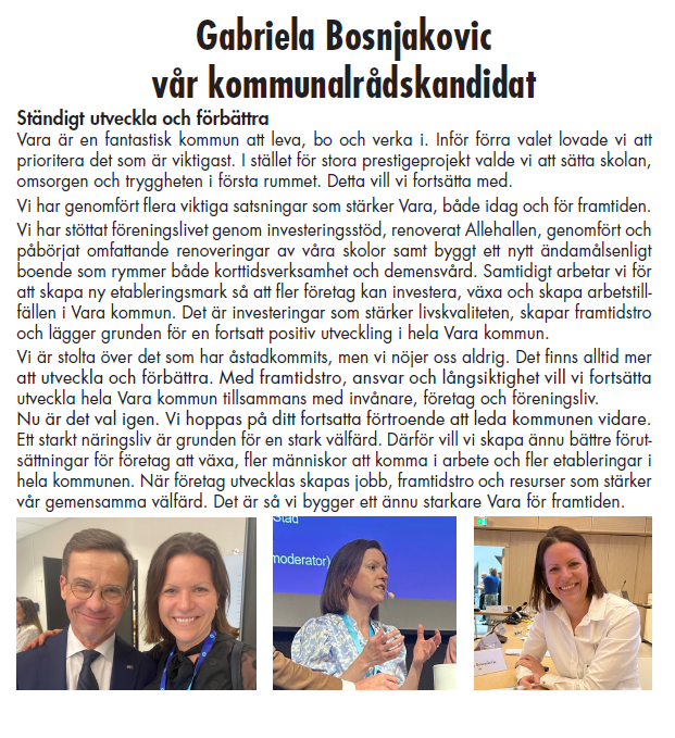   Nu forts&auml;tter vi utveckla Vara tillsammans